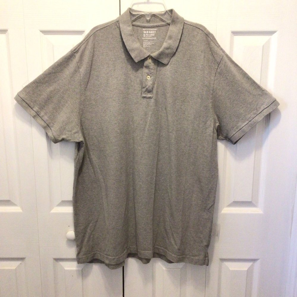 Old Navy Men’s Gray Classic Fit Short Sleeve Polo Shirt Size XXL
